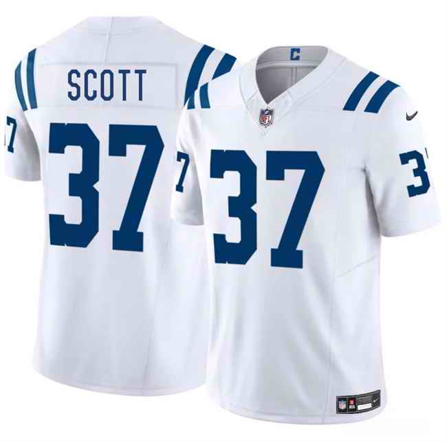 Men's Indianapolis Colts #37 Daniel Scott White 2025 F.U.S.E. Vapor Limited Stitched Football Jersey